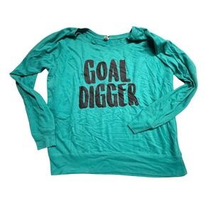 Goal Digger Graphic Sweatshirt Long Sleeve Pullover Top Woman‎ 2XL